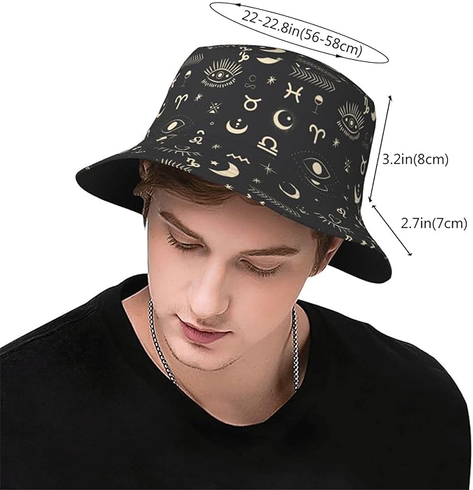 Fashion Bucket Hat Summer Beach Travel Sun Hat Packable Fisherman Cap for Men Women