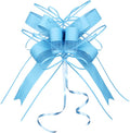 WEWILUCK Gift Wrap Bows Big, Blue Bow for Gift Baskets, Flower Bouquet, Paper, Pull Bows for Gift Wrapping, Gift Bag, Box, Baby Showers(8 inches, 10PCS)