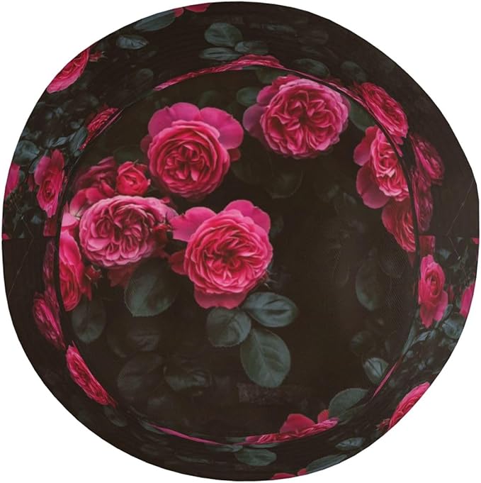 Rose Bucket Hat Womens Fisherman Hat Flower Sun Hats Cute Caps Rose Flower Hats for Women Outdoor