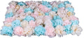 12 Pcs Artificial Flower Wall Panels 60x40cm 3D Flower Background for Wall, Wedding Flower Decorations Wall Silk Rose Panels for Candy Wall, Photo Areas, Stage Background(Dahlia + Rose + Hydrangea)