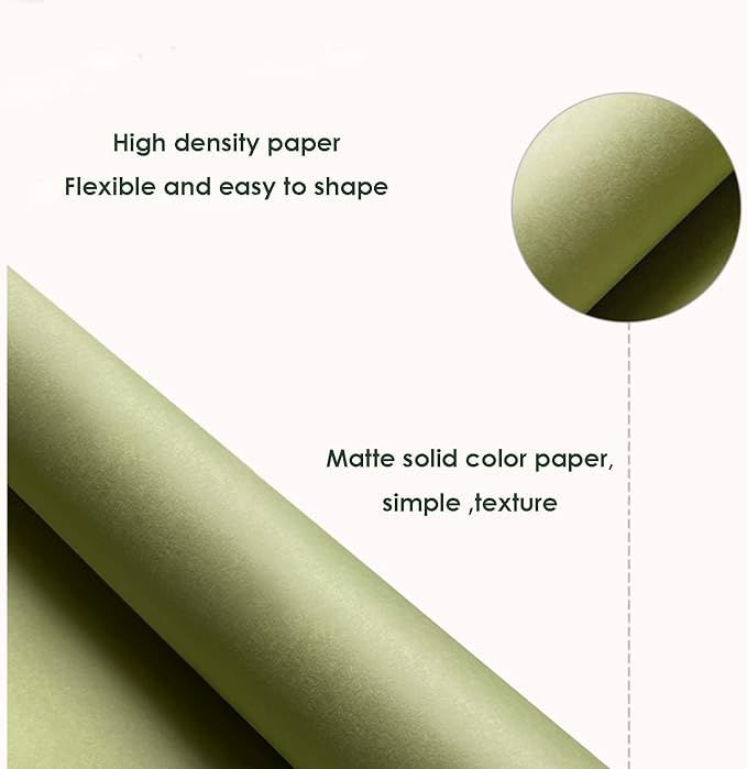 FWSA WRAPS Blue Korean Floral Wrapping Paper Rolls for Bouquet Waterproof Thick Gift Box Packaging, DIY Craft Decorative Paper 23.23 x 288 inches (Color 7 (Light Blue))