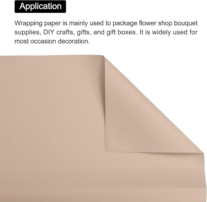 MECCANIXITY Pearlescent Film Flower Wrapping Paper 22.8x22.8 Inch Waterproof for DIY Crafts, Gift/Gift Box Packaging Lotus Gray Pack of 20