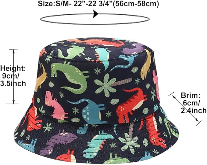 Quanhaigou Bucket Hat for Men Women,Packable Reversible Printed Sun Hats,Fisherman Outdoor Summer Travel Hiking Beach Caps
