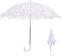 Lace Umbrella Parasol Floral White Umbrella Vintage Wedding Bridal Umbrella Photography Scene Props for Baby Shower Bridal Decorations Assorted Color A