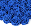 Artificial Rose Flower Heads, 100pcs Royal Blue Fake Roses Artificial Flower Foam Rose for DIY Wedding Bouquets Centerpieces Arrangements Party Baby Shower Home Decor (Stemless, Royal Blue)
