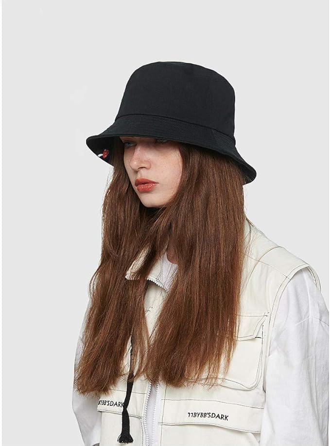 Malaxlx Unisex Bucket Hat Beach Sun Hat Aesthetic Fishing Hat for Men Women Teens, Reversible Double-Side-Wear