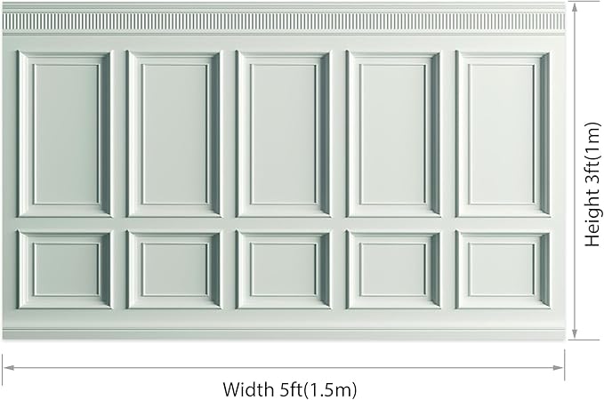 AOFOTO Vintage Room Inside Backdrop Classic French Frame Light Green Walls Photo Background for Wedding Bridal Shower Party Banner Home Headboard Decor Wall Photo Studio Booth Props 5x3ft