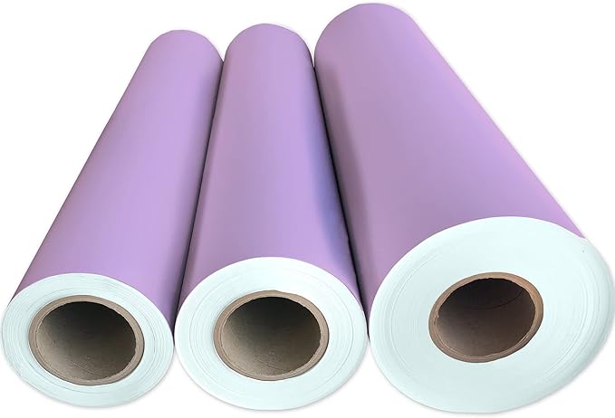 Jillson Roberts Bulk Gift Wrap, Everyday Gift Wrapping Supplies, Lavender Matte, 1/4 Ream 208 feet x 24 inches