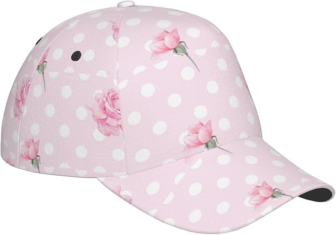 Rose Snapback Cap Womens Baseball Hats Flower Floral Sun Cap Women's Baseball Caps Cute Hats