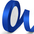 25 Yards 5/8 inch Satin Ribbon, Solid Color Fabric Ribbon Perfect for Gift Wrapping, Wedding, Handmade Bows, Floral Bouquets and Party Decoration(Royal Blue)