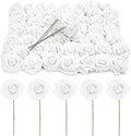 Bright Creations Bright White Roses Artificial Rose Flowers for Wedding Bouquet & Bridal Shower DIY Party Decor - 3 Inch Head, 9 Inch Stem, 60 Pack