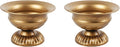 2 Pcs Small Gold Vase for Flowers Classy Designed Metal Urn Planter for Centerpieces Wedding Galvanized Finish Flower Holder Vase for Living Room Home Decor, 3.94" H