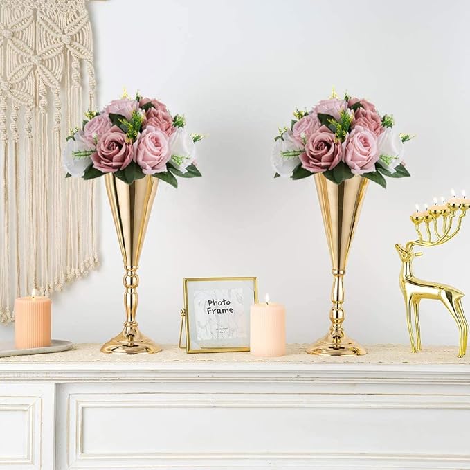Sziqiqi Pink Flores Artificiales para Decoracion Silk Flower Ball for Wedding Centerpiece Fake Dusty Rose Flowers Artificial Floral Arrangement Center Piece Kissing Bouquet for Party