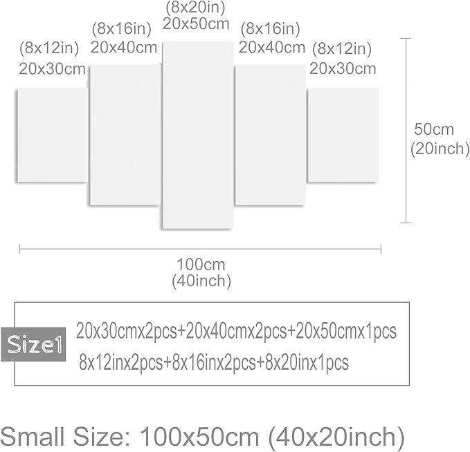 LUDUHU Home Canvas Print Wall Art - 5 Piece Sweet Home Signs, Black and White Quotes, Modern Family Wall Decor (G, Oversize 40x20inch)