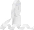 White Satin Ribbon, Double Faced 1 Inch X 50 Yards White Ribbon, Premium Satin Ribbons for Gift Wrapping, Crafts, Hair Bow Making, Sewing, Flower Bouquet, Wedding Party Decor