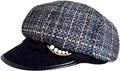 Women Retro Classic Visor Newsboy Cabbie Cap Beret Hats with Flower Buckle for Woman Ladies