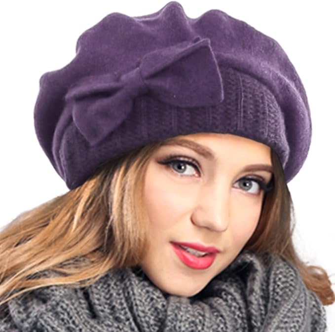 VECRY Women's 100% Wool Bucket Hat Felt Cloche Beret Dress Winter Beanie Hats