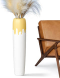 27.5" Floor Vase for Home Decor - Tall Floor Vase for Living Room, Bedroom, Office - Elegant Minimalist Tall Vases for Large Dried Stems, Pampas Grass, Artificial Branches