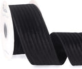 Ribbli Glossy Black Velvet Wired Ribbon 2.5 Inch Striped Velvet Christmas Ribbon for Gift Wrapping Christmas Tree Decoration Crafts Wreaths Supplies-Continuous 10 Yards