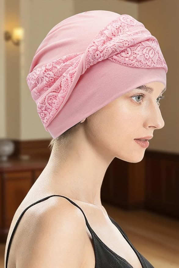 XYIYI Knot Chemo Headwear for Womens Cancer Patients, Stretchy Chemotherapy Headwraps Beanie Hats