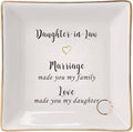 HOME SMILE Ceramic Ring Dish Jewelry Tray for Mom Sister Friends