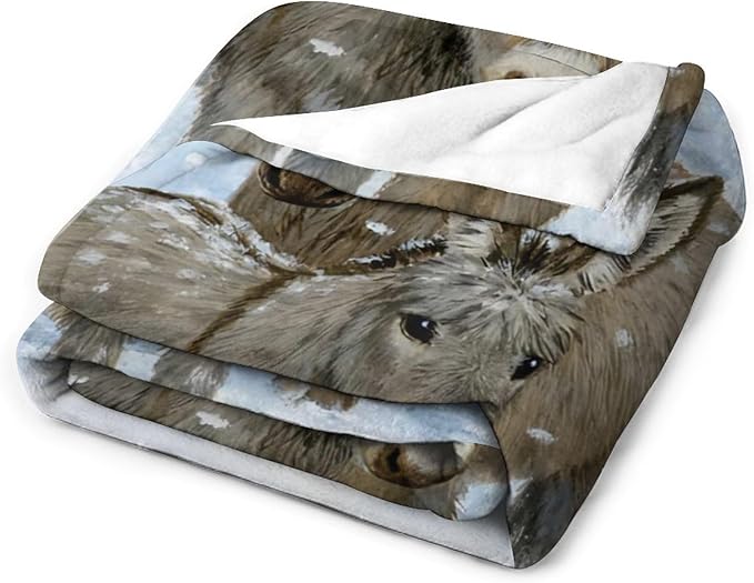 Donkey Gifts for Girls & Women - Soft, Warm & Cozy Fleece Throw Blanket for Kids & Adults - 50"x60"