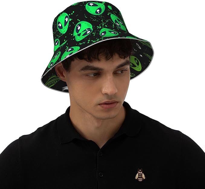 Hat Reversible Fisherman Hats Double Sided Wearing for Women Men Boys Girls