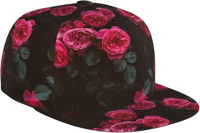 Rose Baseball Cap Adjustable Flower Baseball Caps Womens Hat Rose Flower Baseball Hats for Women Outdoor