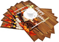 PVC Placemats Set of 4 Wipeable Table Mats Washable Heat Resistant Non Slip Vinyl Dining Table Mat for Kitchen Indoor Outdoor Patio Farmhouse Place Mats Thanksgiving Pumpkin Cart Decorative