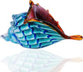 EUSTUMA Hand Blown Glass Conch Figurines Ornament,Sea Animal Ornament for Home Decor,Sea Animals Collection for Birthday Gift,Glass Seashell