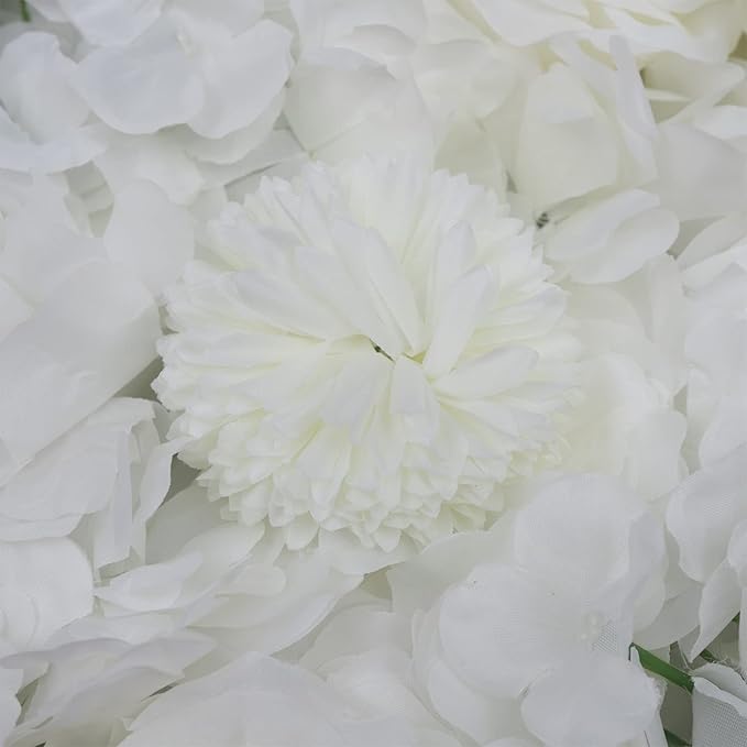 Gdrasuya10 6pcs Realistic Flower Wall Background Artificial Flowers Wall Backdrop Panel 3D Silk Rose Fake Flower Wall Panel Banquet Wedding Party Decor, Photography Background 60 x 40 cm