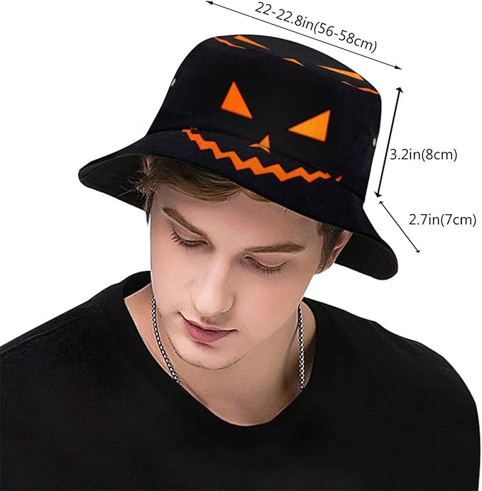 Bucket Hat for Women Men Funny Halloween Hats Packable Outdoor Fisherman Hats Caps Unisex