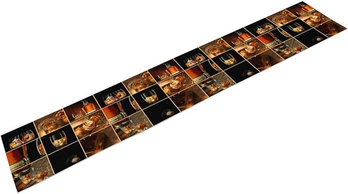 Red Wine Themed Vintage Table Runner, Kitchen Dining Table Farmhouse Decoration for Home Party Decor 13x36 Inch