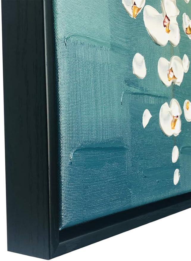 Wieco Art Framed Art Beauty of Life 100% Hand-Painted Modern Artwork Abstract Floral Oil Paintings on Canvas Wall Art for Home Decorations Wall Decor Stretched with Black Frame