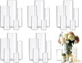 Cylinder Glass Bud Vases Set of 30 Clear Flower Vase for Centerpieces Shelf, Modern Small Vases for Living Room Bedroom Office Home, Decor for Wedding House Warming Party