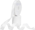 Double Faced White Satin Ribbon, 7/8 Inch X 50 Yards Polyester Ribbon for Gift Package Wrapping, Crafts, Bow Making, Sewing, Flower Bouquet, Wedding Party Decor