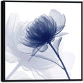 Wieco Art Framed Wall Art Blue Flickering Flower Abstract Canvas Art Large Floral Pictures Prints on Canvas Modern Artwork for Living Room Decoration Bedroom Home Decor