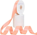Premium Double Faced Peach Satin Ribbon, 7/8 Inch X 25 Yards, Polyester, Perfect for Gift Wrapping, Crafts, Wedding Decor, Formal Occasions