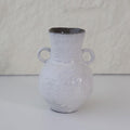 Rustic Small Ceramic Vase, Handcrafted Black Farmhouse Vase, Wabi Sabi Pottery Decor for Kitchen, Bedroom, Office, Living Room, Bathroom, Shelf Centerpiece Table