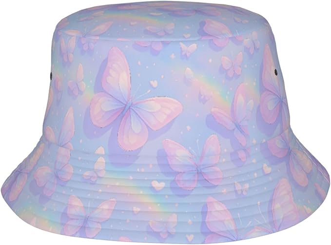 Christmas Navy Blue Tree Bucket Hat Novelty Sun Hats Trendy Fisherman Cap for Men and Women