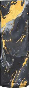 Flower Vase for Centerpieces, Marble Texture Black Gold Plastic Cylinder Vase, Clear Bud Vases for Home Wedding Office Table Decor