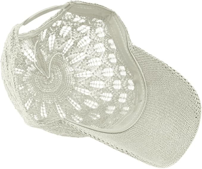 FASHIXD Knit Mesh Baseball Cap for Women - Breathable Summer Trucker Hat