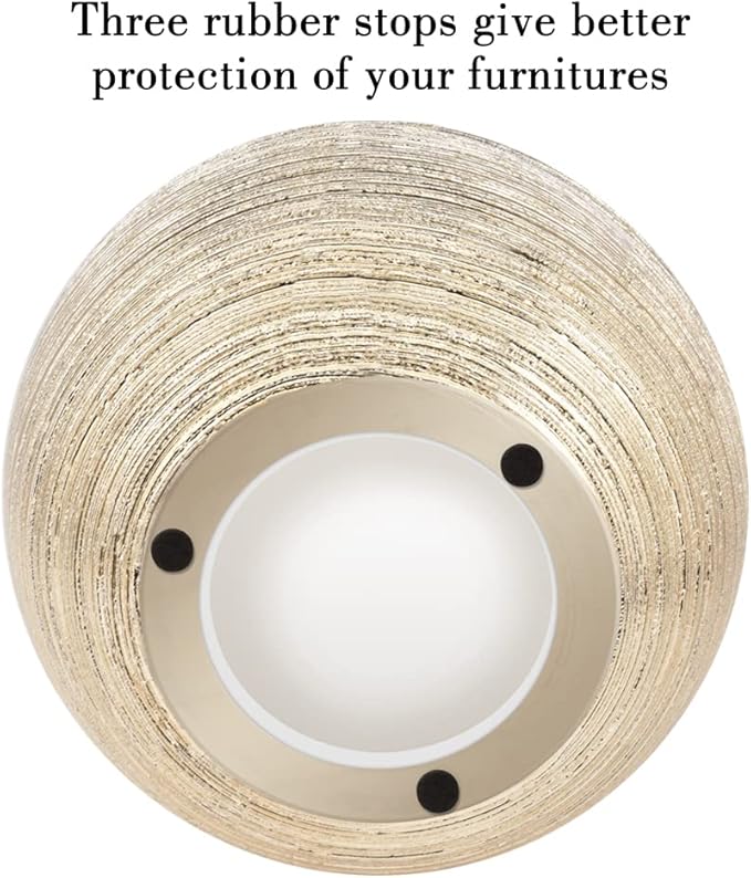 Gold Ceramic Flower Vase Home Decor Vase Centerpieces Vases Metallic Round Bowl Vases for Living Room,Bedroom,Kitchen,Countertop (Gold), Dia 7'' (21005-GD)