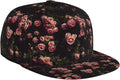 ASYG Rose Baseball Cap Women Hat Fashion Flat Bill Brim Flowers Adjustable Hats Cute Cap