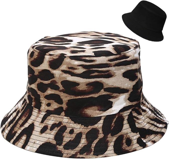 XYIYI Cute Bucket Hat Beach Fisherman Hats for Women, Reversible Double-Side-Wear
