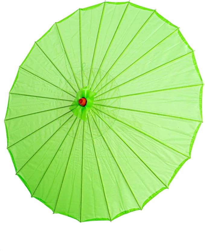 THY COLLECTIBLES 33" Japanese Chinese Umbrella Parasol for Wedding Parties, Photography, Costumes, Cosplay, Decoration and Other Events - Solid Color (Green)