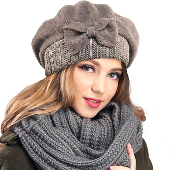 VECRY Women's 100% Wool Bucket Hat Felt Cloche Beret Dress Winter Beanie Hats