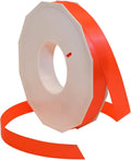Morex Ribbon Neon Brights Satin, 5/8-inch by 50-Yard, Neon Orange, Silk Ribbons for Gift Wrapping, Birthday Gifts, Satin Dress for Women, Crafts, Wedding