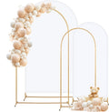Metal Arch Backdrop Stand and Cover Set of 2, Sturdy 7.2FT, 6FT Party Backdrop Set, Wedding Arch Frame and Cover Set for Birthday, Baby Shower,Christmas, Anniversary