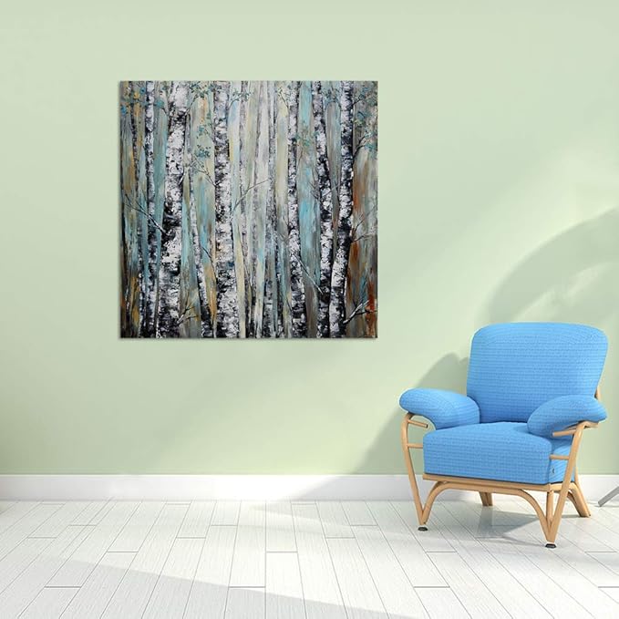 Yihui Arts Abastract Forest Canvas Wall Art Tree Artwork Pictures for Living Room Bedroom and Office Decor
